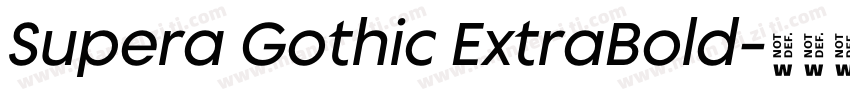Supera Gothic ExtraBold字体转换